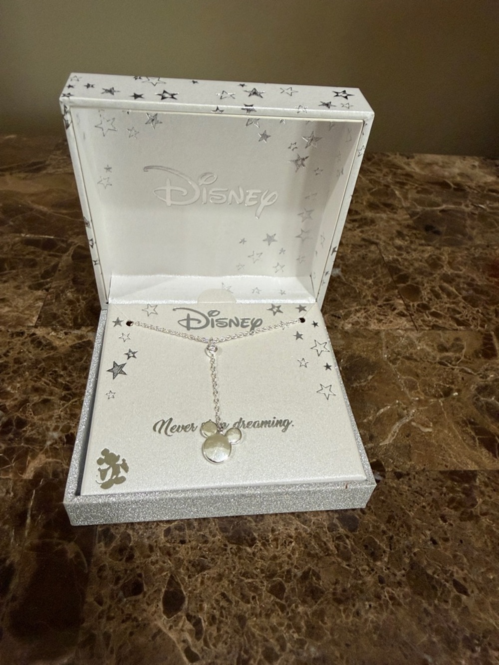 Disney Silver Mickey Mouse Necklace - Silver